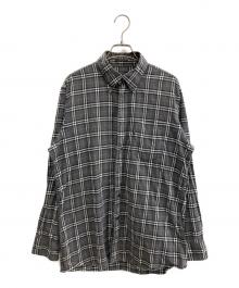 BURBERRY BLACK LABEL（バーバリーブラックレーベル）の古着「長袖シャツ」｜グレー