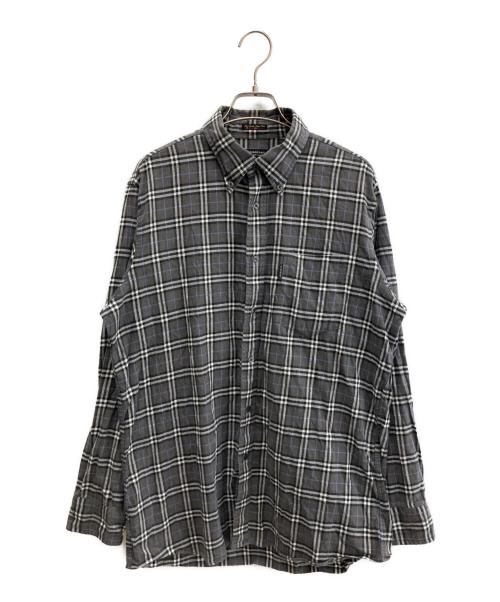 BURBERRY BLACK LABEL（バーバリーブラックレーベル）BURBERRY BLACK LABEL (バーバリーブラックレーベル) 長袖シャツ グレー サイズ:3の古着・服飾アイテム