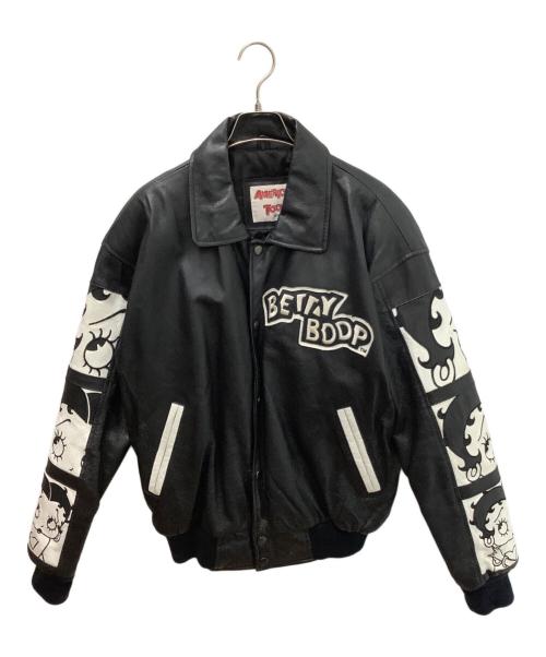 AMERICAN TOONS（アメリカントゥーンズ）AMERICAN TOONS (アメリカントゥーンズ) レザージャケット ブラック サイズ:Ｓの古着・服飾アイテム