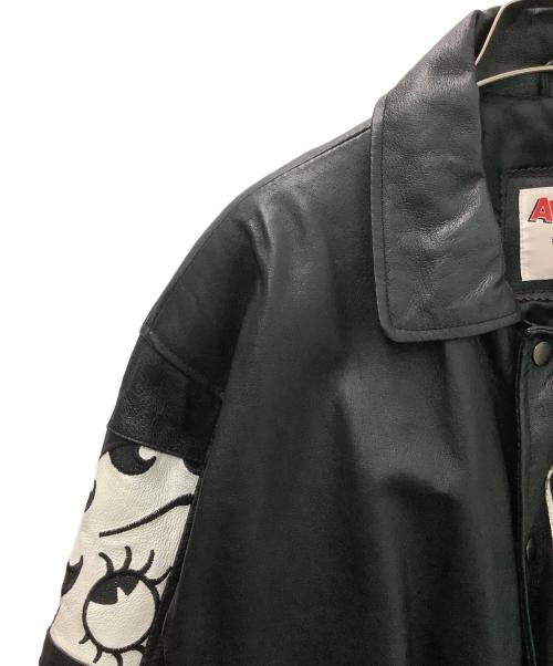 AMERICAN TOONS（アメリカントゥーンズ）AMERICAN TOONS (アメリカントゥーンズ) レザージャケット ブラック サイズ:Ｓの古着・服飾アイテム