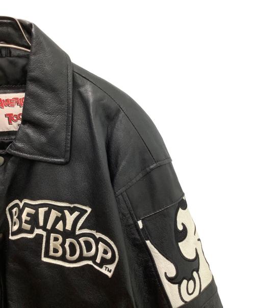 AMERICAN TOONS（アメリカントゥーンズ）AMERICAN TOONS (アメリカントゥーンズ) レザージャケット ブラック サイズ:Ｓの古着・服飾アイテム