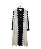 Jovonna Londonジョバンナロンドン）の古着「長袖ワンピース」｜ブラック×ホワイト