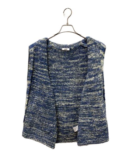 saby（サバイ）saby (サバイ) ニットベスト ブルー サイズ:Lの古着・服飾アイテム