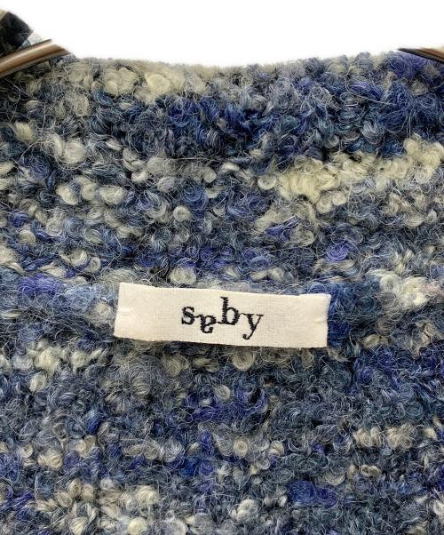 saby（サバイ）saby (サバイ) ニットベスト ブルー サイズ:Lの古着・服飾アイテム