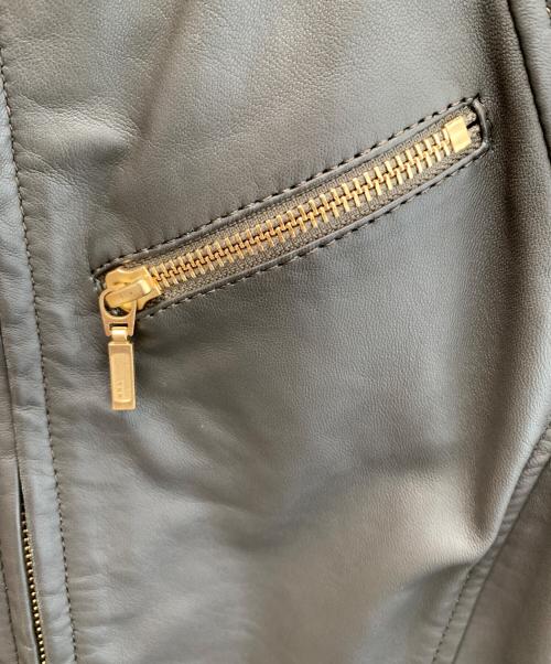 BEATRICE（ベアトリス）BEATRICE (ベアトリス) シングルライダースジャケット グレー サイズ:Lの古着・服飾アイテム