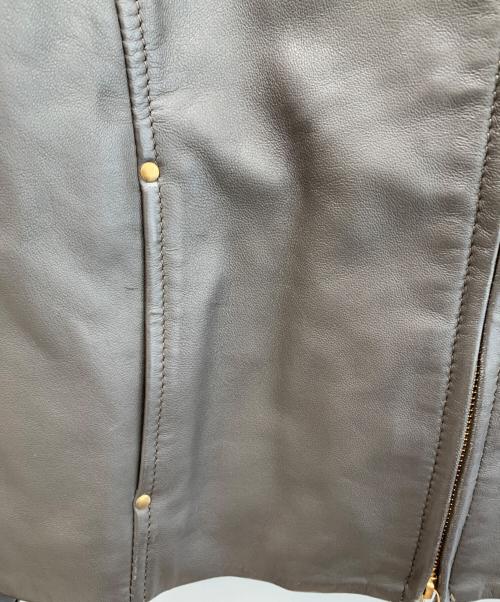 BEATRICE（ベアトリス）BEATRICE (ベアトリス) シングルライダースジャケット グレー サイズ:Lの古着・服飾アイテム