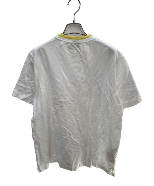 HERMES（エルメス）HERMES (エルメス) 半袖Tシャツ ホワイト×イエロー サイズ:L 未使用品の古着・服飾アイテム