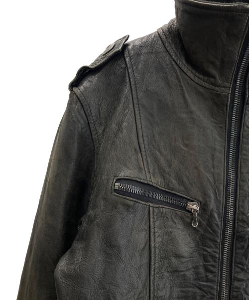 SHELLAC（シェラック）SHELLAC (シェラック) ラムレザージャケット ブラック サイズ:46の古着・服飾アイテム