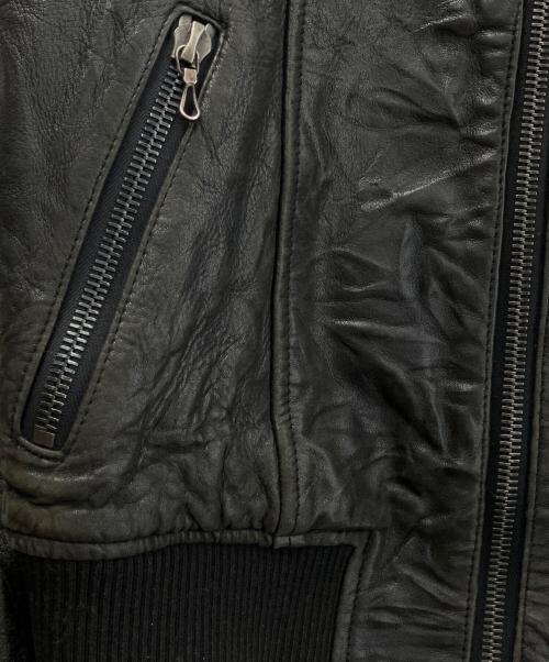 SHELLAC（シェラック）SHELLAC (シェラック) ラムレザージャケット ブラック サイズ:46の古着・服飾アイテム