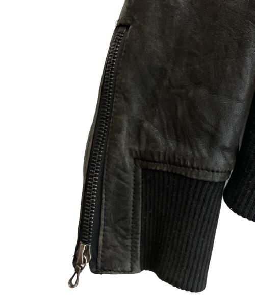 SHELLAC（シェラック）SHELLAC (シェラック) ラムレザージャケット ブラック サイズ:46の古着・服飾アイテム