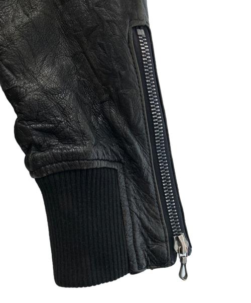 SHELLAC（シェラック）SHELLAC (シェラック) ラムレザージャケット ブラック サイズ:46の古着・服飾アイテム