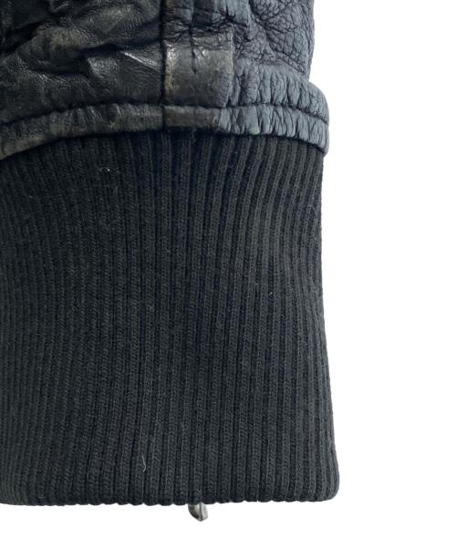 SHELLAC（シェラック）SHELLAC (シェラック) ラムレザージャケット ブラック サイズ:46の古着・服飾アイテム