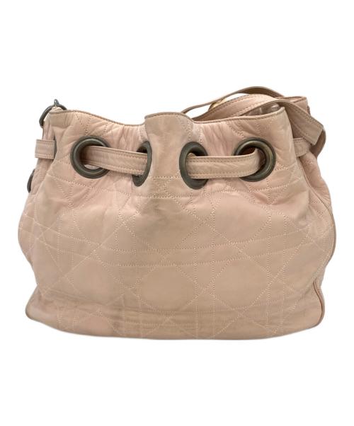 Christian Dior（クリスチャン ディオール）Christian Dior (クリスチャン ディオール) 巾着ワンショルダーバッグ ピンクの古着・服飾アイテム