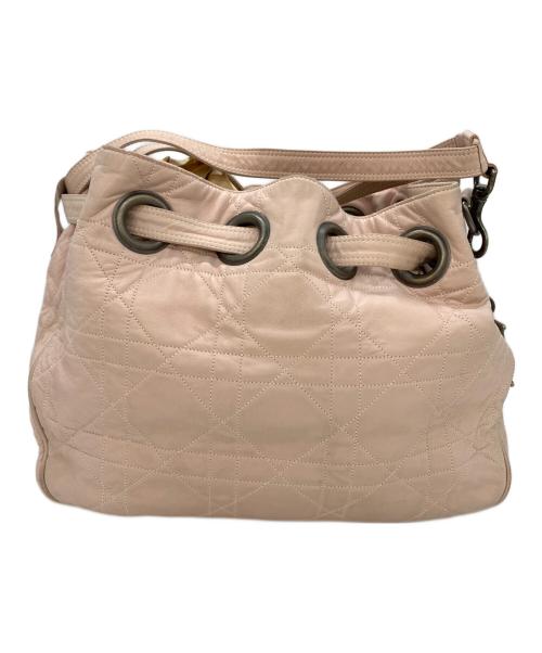 Christian Dior（クリスチャン ディオール）Christian Dior (クリスチャン ディオール) 巾着ワンショルダーバッグ ピンクの古着・服飾アイテム