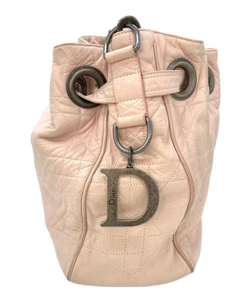 Christian Dior（クリスチャン ディオール）Christian Dior (クリスチャン ディオール) 巾着ワンショルダーバッグ ピンクの古着・服飾アイテム
