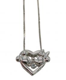 CROSSFOR（クロスフォー）の古着「ディズニーコレクション ハートキッスミッキー＆ミニーペンダント」｜シルバー