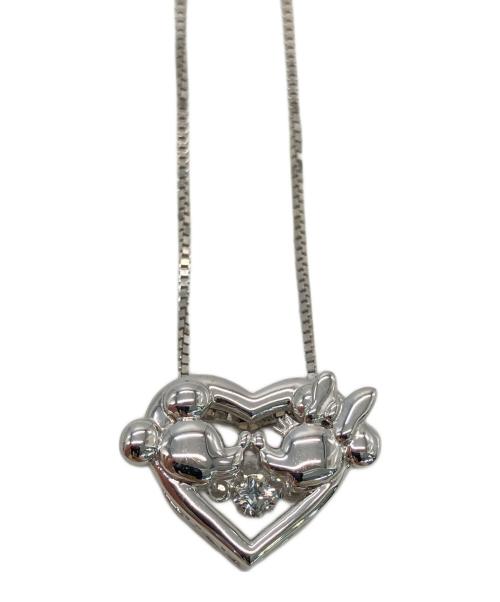 CROSSFOR（クロスフォー）CROSSFOR (クロスフォー) ディズニーコレクション ハートキッスミッキー＆ミニーペンダント シルバーの古着・服飾アイテム