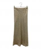 SACRAサクラ）の古着「SACRA(サクラ)リネンバイアスロングスカート」｜ベージュ