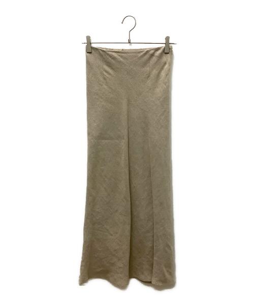 SACRA（サクラ）SACRA (サクラ) SACRA(サクラ)リネンバイアスロングスカート ベージュ サイズ:36の古着・服飾アイテム