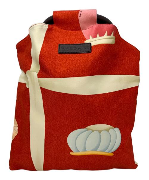 BVLGARI（ブルガリ）BVLGARI (ブルガリ) ガンドバッグ レッドの古着・服飾アイテム