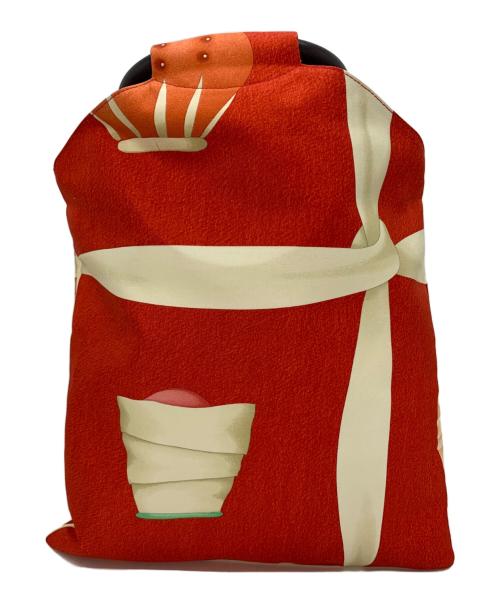 BVLGARI（ブルガリ）BVLGARI (ブルガリ) ガンドバッグ レッドの古着・服飾アイテム