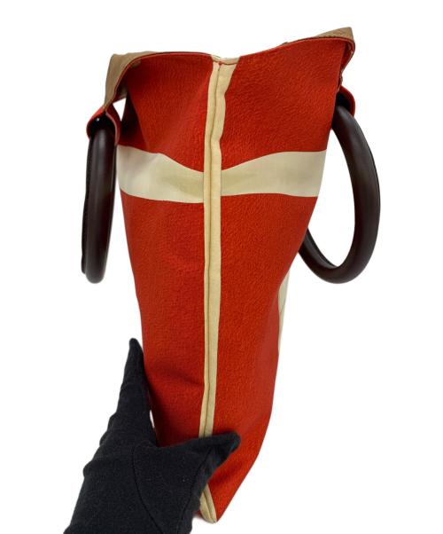 BVLGARI（ブルガリ）BVLGARI (ブルガリ) ガンドバッグ レッドの古着・服飾アイテム