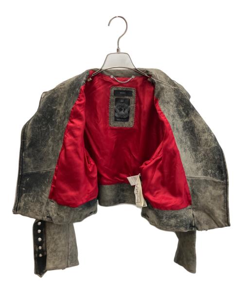 DIESEL（ディーゼル）DIESEL (ディーゼル) ライダースジャケット グレー サイズ:XSの古着・服飾アイテム