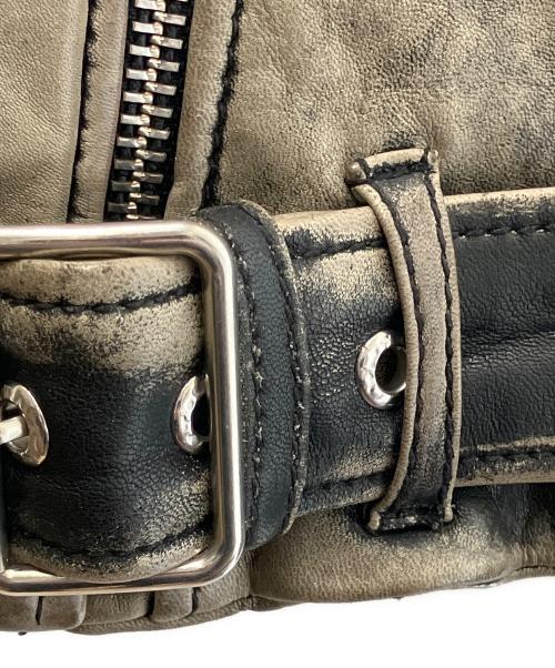 DIESEL（ディーゼル）DIESEL (ディーゼル) ライダースジャケット グレー サイズ:XSの古着・服飾アイテム