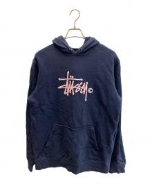 stussy（ステューシー）の古着「プルオーバーパーカー」｜ネイビー×ピンク