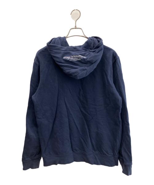 stussy（ステューシー）stussy (ステューシー) プルオーバーパーカー ネイビー×ピンク サイズ:Ｍの古着・服飾アイテム