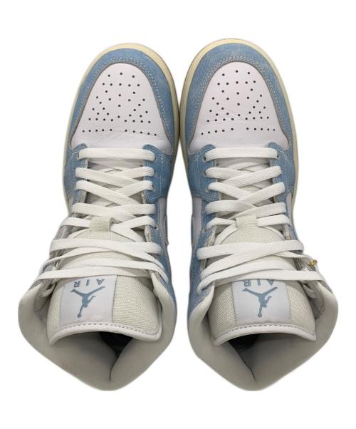 NIKE（ナイキ）NIKE (ナイキ) AIR JORDAN 1 MID SE ホワイト×スカイブルー サイズ:25の古着・服飾アイテム