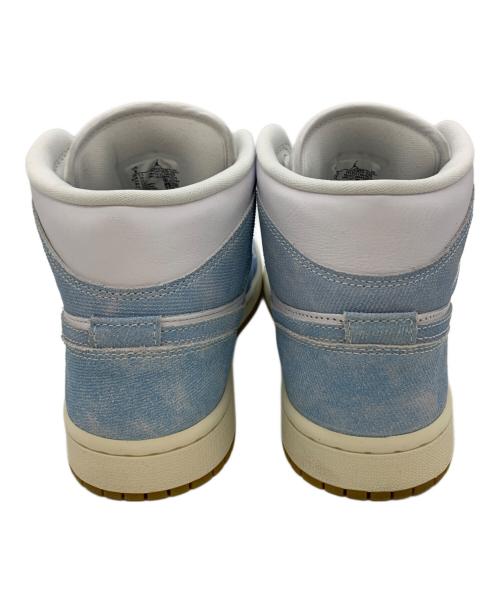 NIKE（ナイキ）NIKE (ナイキ) AIR JORDAN 1 MID SE ホワイト×スカイブルー サイズ:25の古着・服飾アイテム