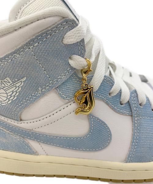 NIKE（ナイキ）NIKE (ナイキ) AIR JORDAN 1 MID SE ホワイト×スカイブルー サイズ:25の古着・服飾アイテム