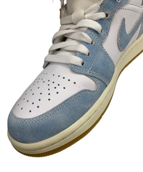 NIKE（ナイキ）NIKE (ナイキ) AIR JORDAN 1 MID SE ホワイト×スカイブルー サイズ:25の古着・服飾アイテム
