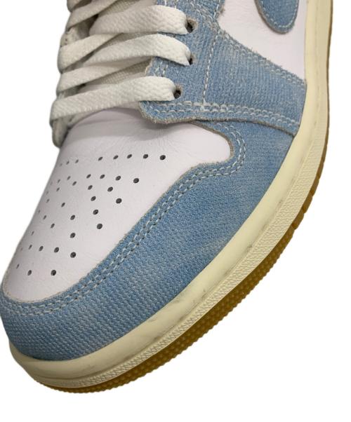 NIKE（ナイキ）NIKE (ナイキ) AIR JORDAN 1 MID SE ホワイト×スカイブルー サイズ:25の古着・服飾アイテム