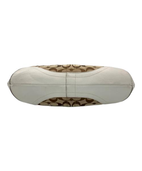 COACH（コーチ）COACH (コーチ) ハンドバッグ シグネチャー ベージュ×ホワイトの古着・服飾アイテム