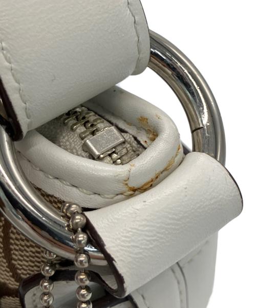 COACH（コーチ）COACH (コーチ) ハンドバッグ シグネチャー ベージュ×ホワイトの古着・服飾アイテム