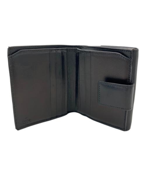 GUCCI（グッチ）GUCCI (グッチ) 3つ折り財布 ブラックの古着・服飾アイテム
