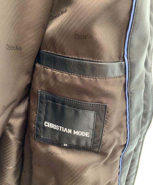 CHRISTIAN MODE（クリスチャン モード）CHRISTIAN MODE (クリスチャン モード) ラムレザーダウンジャケット ブラック サイズ:Ｍの古着・服飾アイテム