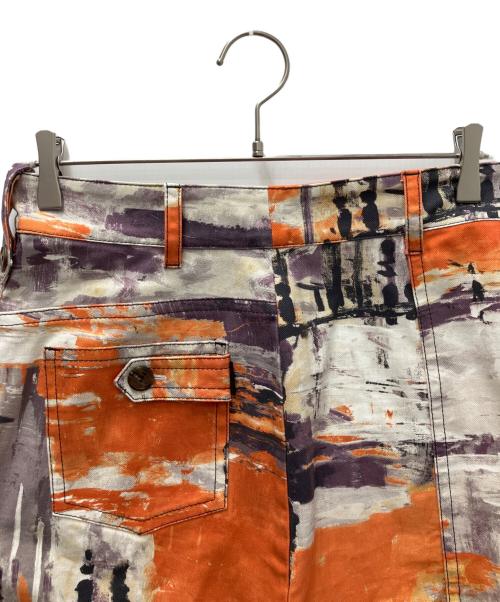 PRADA（プラダ）PRADA (プラダ) ミディスカート オレンジ×パープル サイズ:42の古着・服飾アイテム