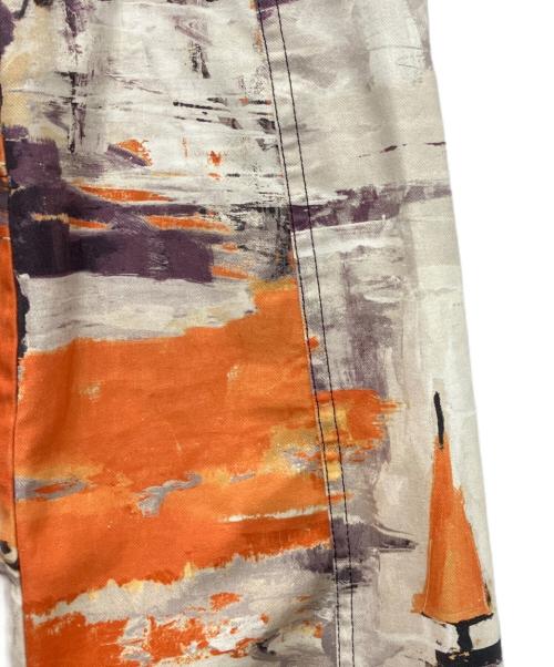 PRADA（プラダ）PRADA (プラダ) ミディスカート オレンジ×パープル サイズ:42の古着・服飾アイテム