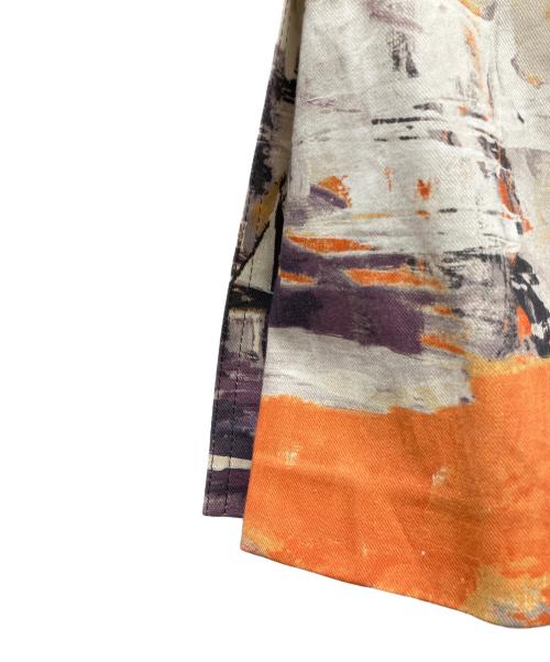 PRADA（プラダ）PRADA (プラダ) ミディスカート オレンジ×パープル サイズ:42の古着・服飾アイテム