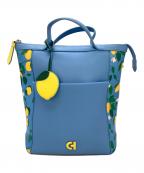 COLE HAANコールハーン）の古着「スモールコンバーチブルラックスバックパック」｜スカイブルー