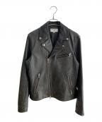 BEAMSビームス）の古着「シングルライダースジャケット」｜ブラック