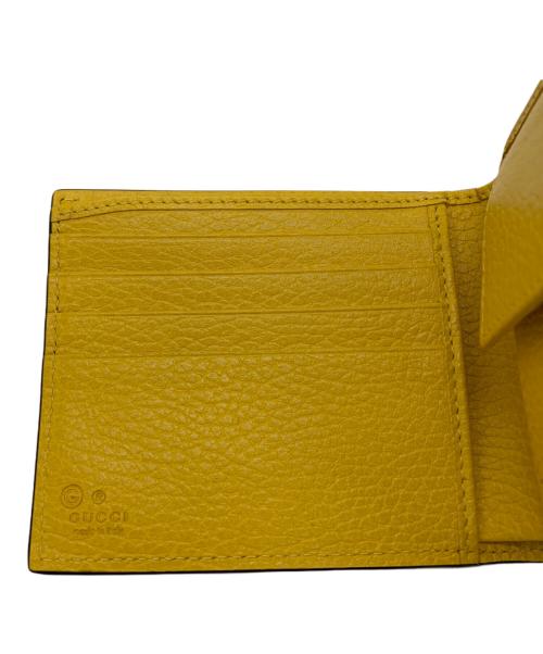 GUCCI（グッチ）GUCCI (グッチ) インターロッキングG 2つ折り財布 ブラック×イエローの古着・服飾アイテム