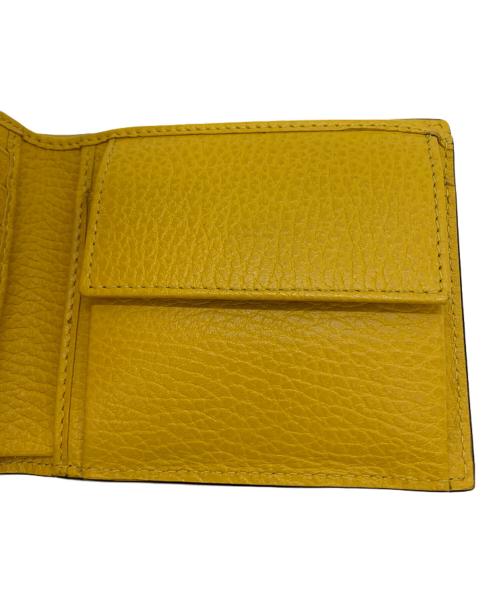 GUCCI（グッチ）GUCCI (グッチ) インターロッキングG 2つ折り財布 ブラック×イエローの古着・服飾アイテム