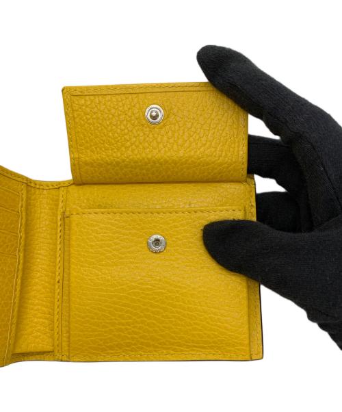 GUCCI（グッチ）GUCCI (グッチ) インターロッキングG 2つ折り財布 ブラック×イエローの古着・服飾アイテム