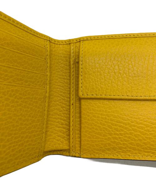 GUCCI（グッチ）GUCCI (グッチ) インターロッキングG 2つ折り財布 ブラック×イエローの古着・服飾アイテム