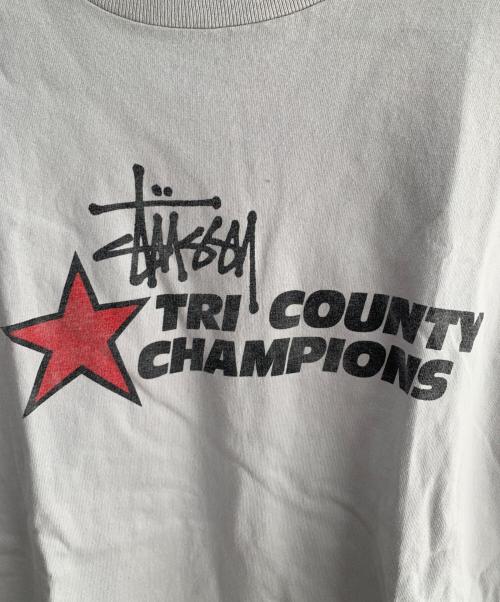 stussy（ステューシー）stussy (ステューシー) 半袖カットソー グレー サイズ:XLの古着・服飾アイテム