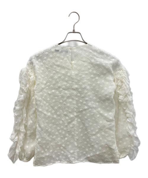 TSURU by MARIKO OIKAWA（ツルバイマリコオイカワ）Tsuru by Mariko Oikawa (ツルバイマリコオイカワ) ギャザースリットブラウス ホワイト サイズ:FREEの古着・服飾アイテム